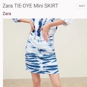 2/$30 Zara tie-dye mini skirt size XS NWT